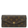 LOUIS VUITTON Sarah Monogram Canvas Wallet Brown