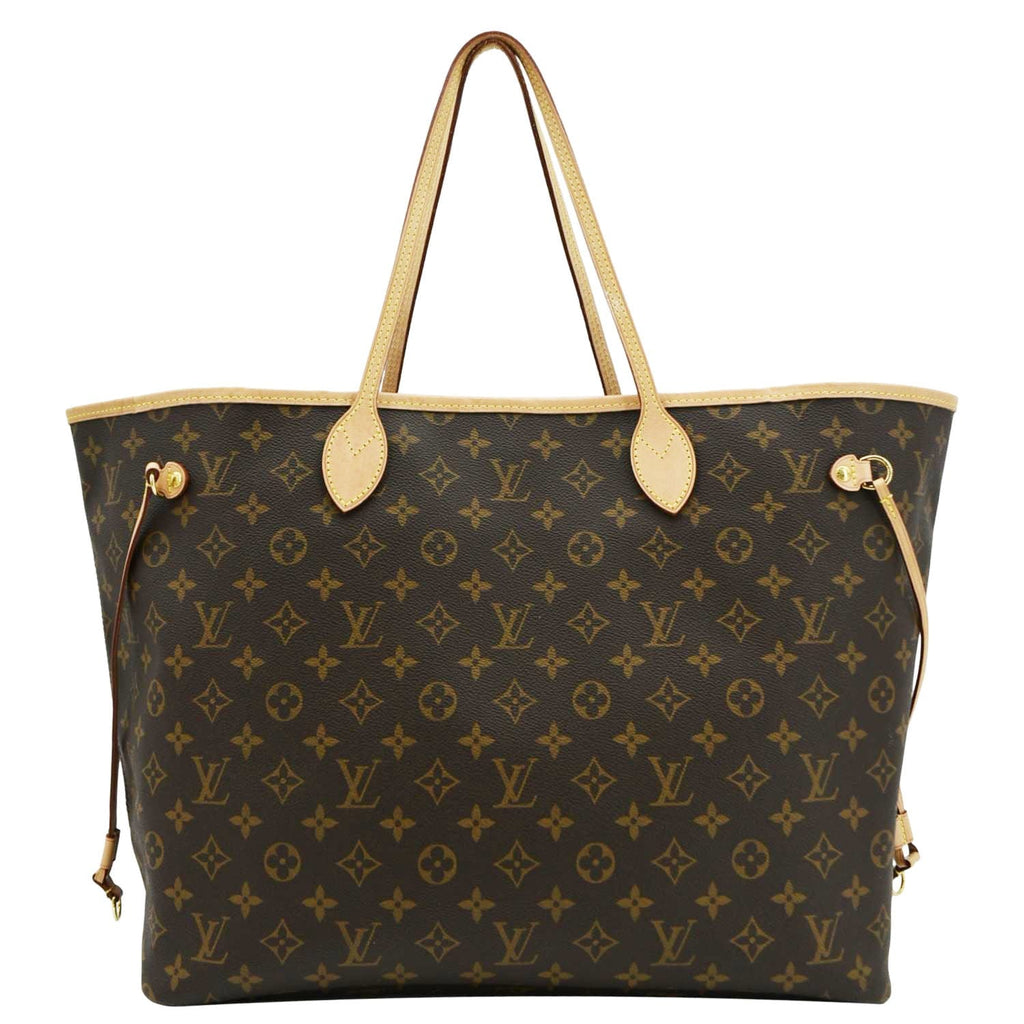 LOUIS VUITTON Neverfull GM Monogram Canvas Shoulder Bag Fuchsia