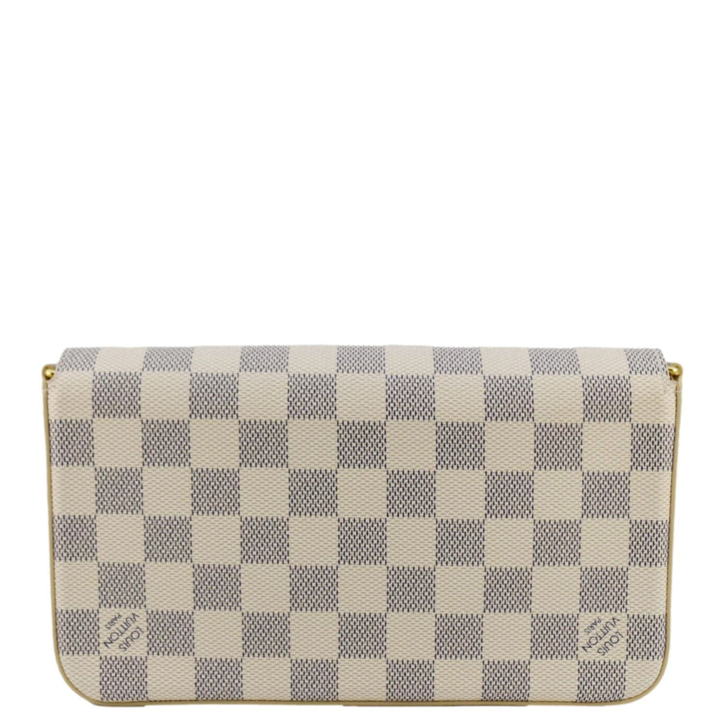 LOUIS VUITTON Felicie Pochette Damier Azur Crossbody Bag Rose Ballerine