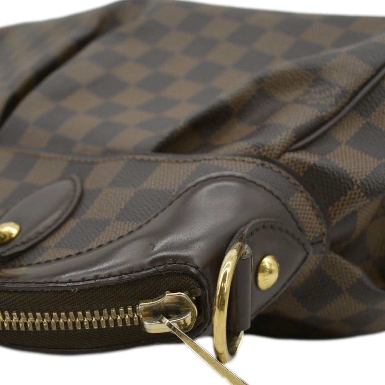 LOUIS VUITTON Trevi PM Damier Ebene Satchel Shoulder Bag Brown