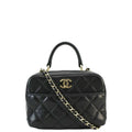 Chanel Trendy CC Bowling Quilted Leather Shoulder Bag Black
