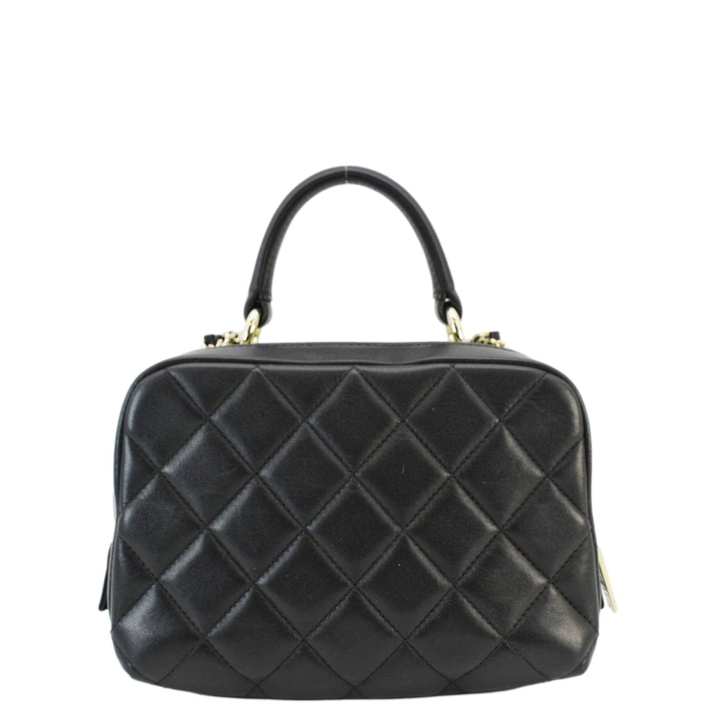 Chanel Trendy CC Bowling Quilted Leather Shoulder Bag Black