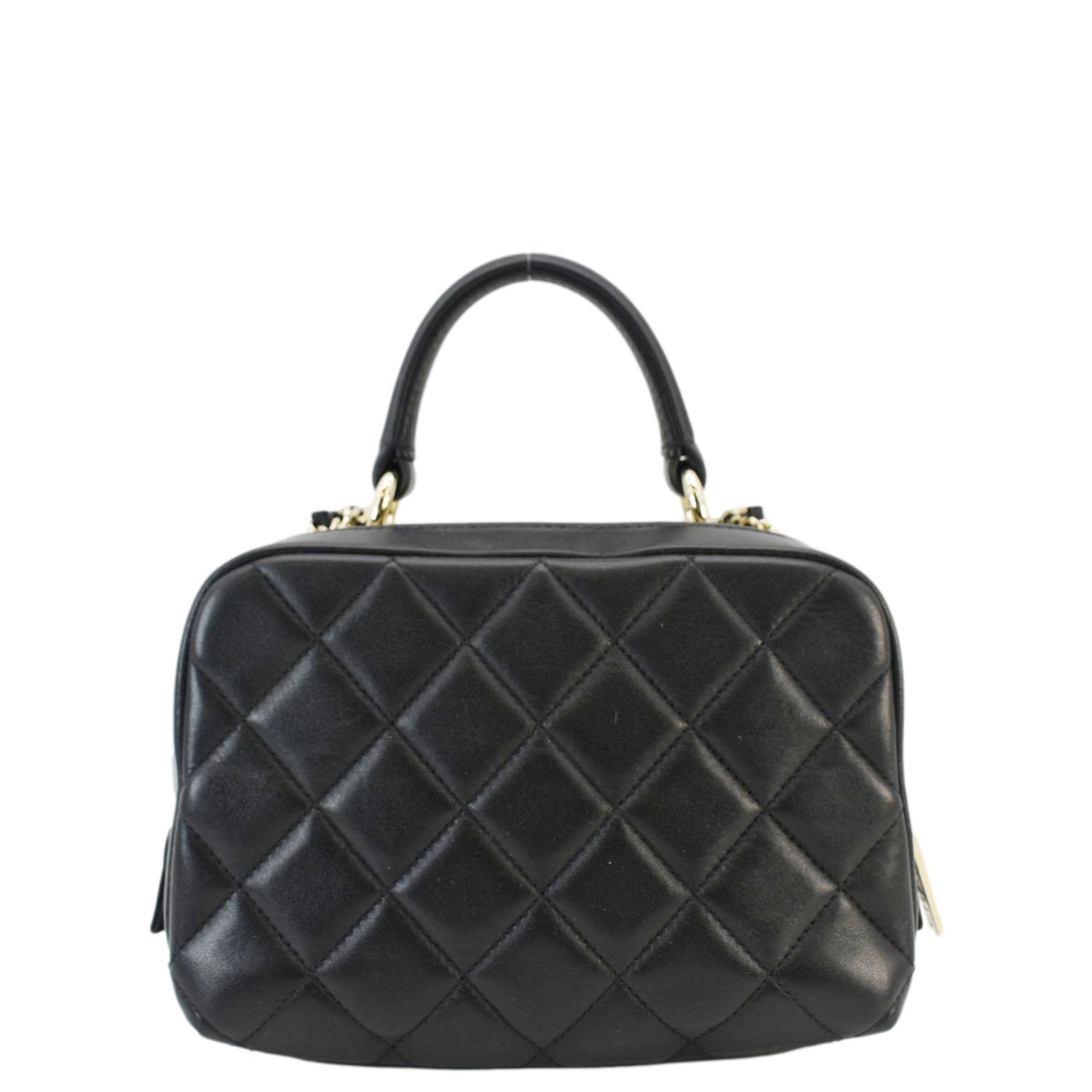 Chanel Trendy CC Bowling Quilted Leather Shoulder Bag Black
