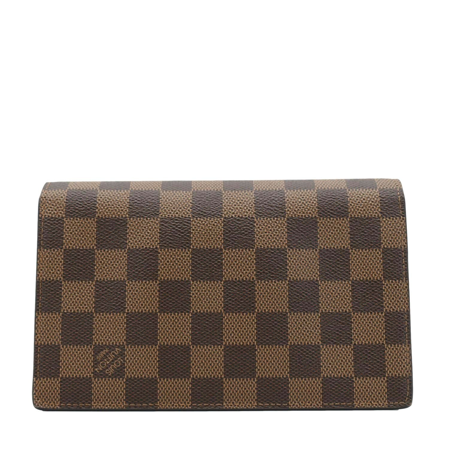 LOUIS VUITTON Vavin PM Damier Ebene Chain Crossbody Bag Black