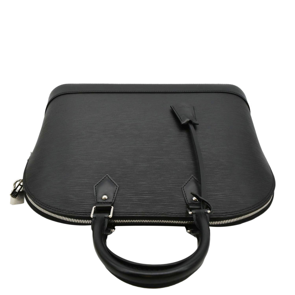 LOUIS VUITTON Alma GM Epi Leather Satchel Bag Black