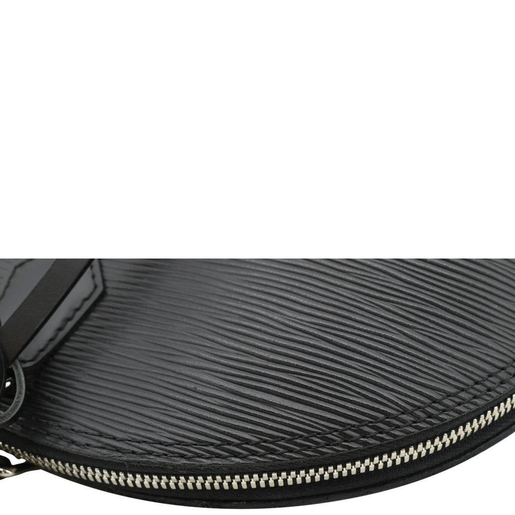LOUIS VUITTON Alma GM Epi Leather Satchel Bag Black