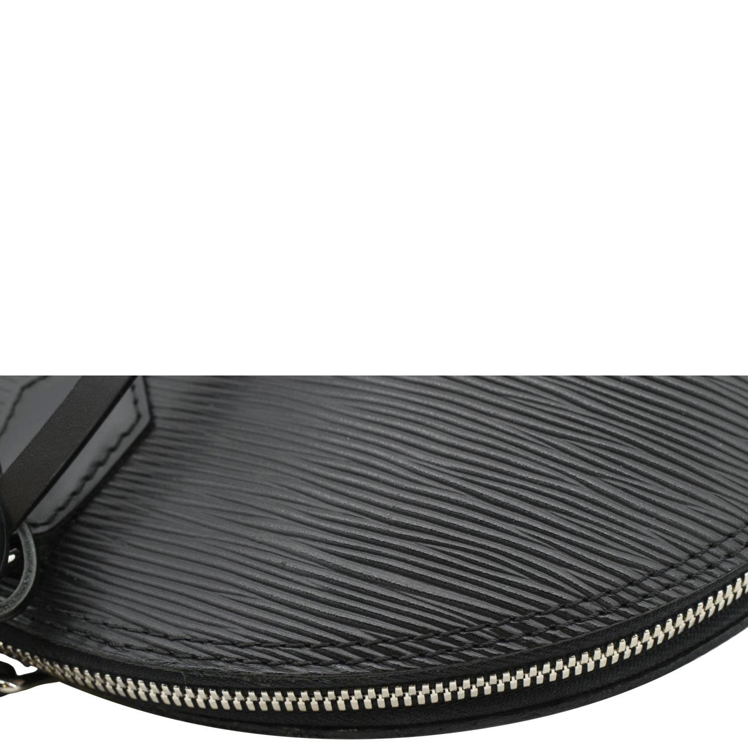 LOUIS VUITTON Alma GM Epi Leather Satchel Bag Black