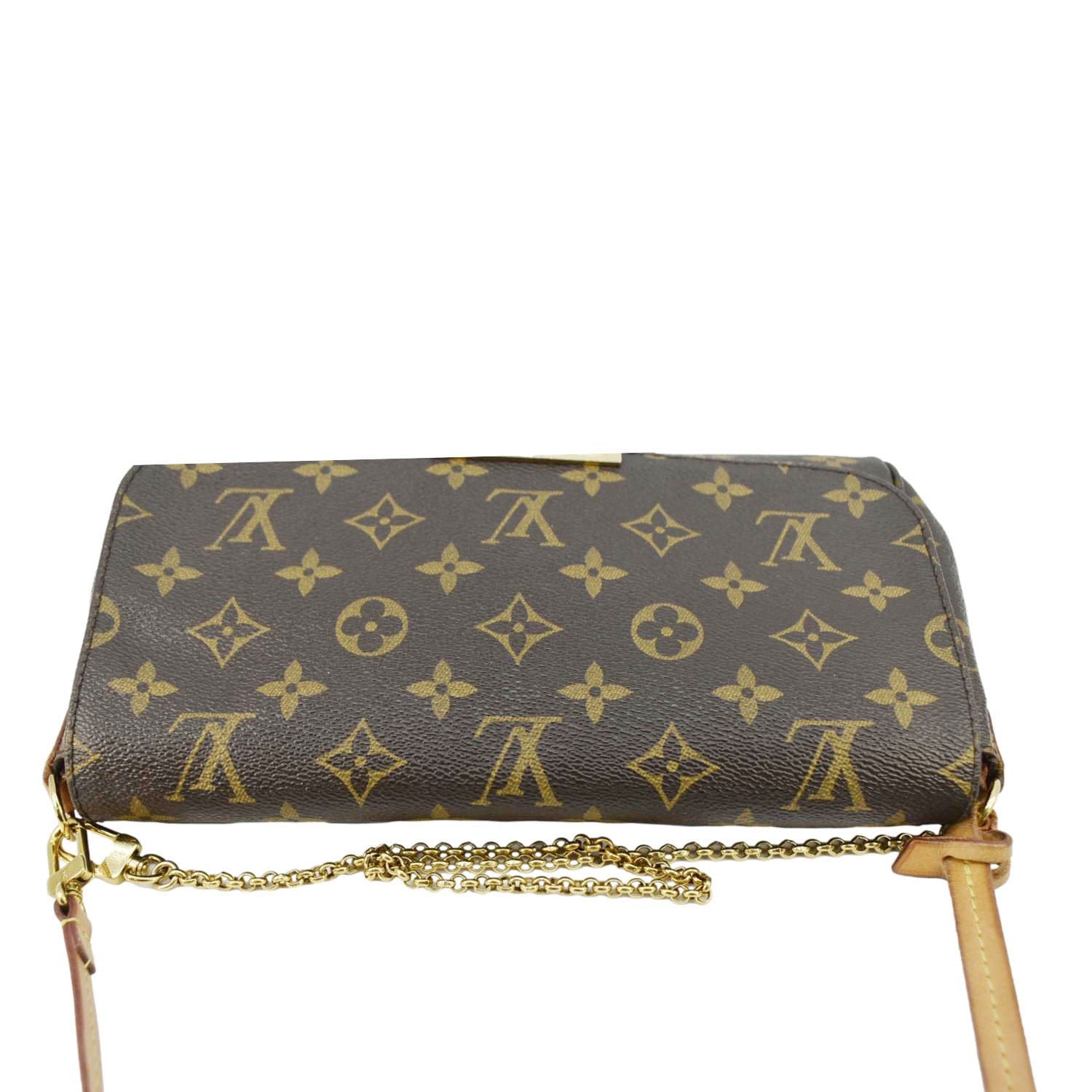 LOUIS VUITTON Favorite PM Monogram Canvas Shoulder Bag Brown