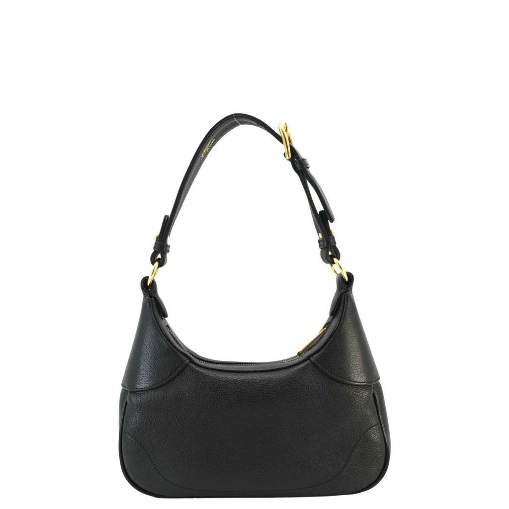 GUCCI Aphrodite Small Leather Shoulder Bag Black 731817