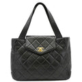 Chanel Classic Flap  Quilted Leather Tote Bag Black