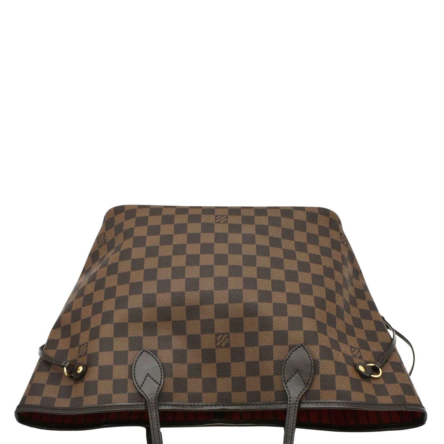 LOUIS VUITTON Neverfull MM Damier Ebene Tote Bag Brown