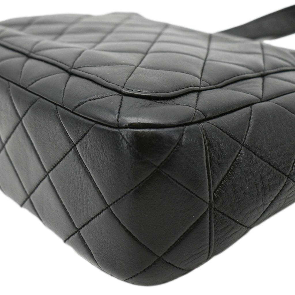 Chanel Classic Flap  Quilted Leather Tote Bag Black