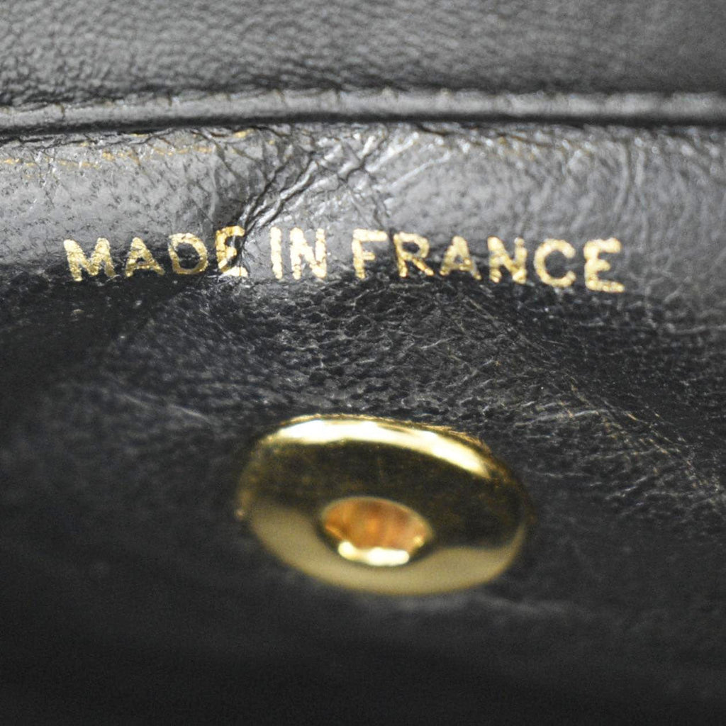 Chanel Classic Flap  Quilted Leather Tote Bag Black