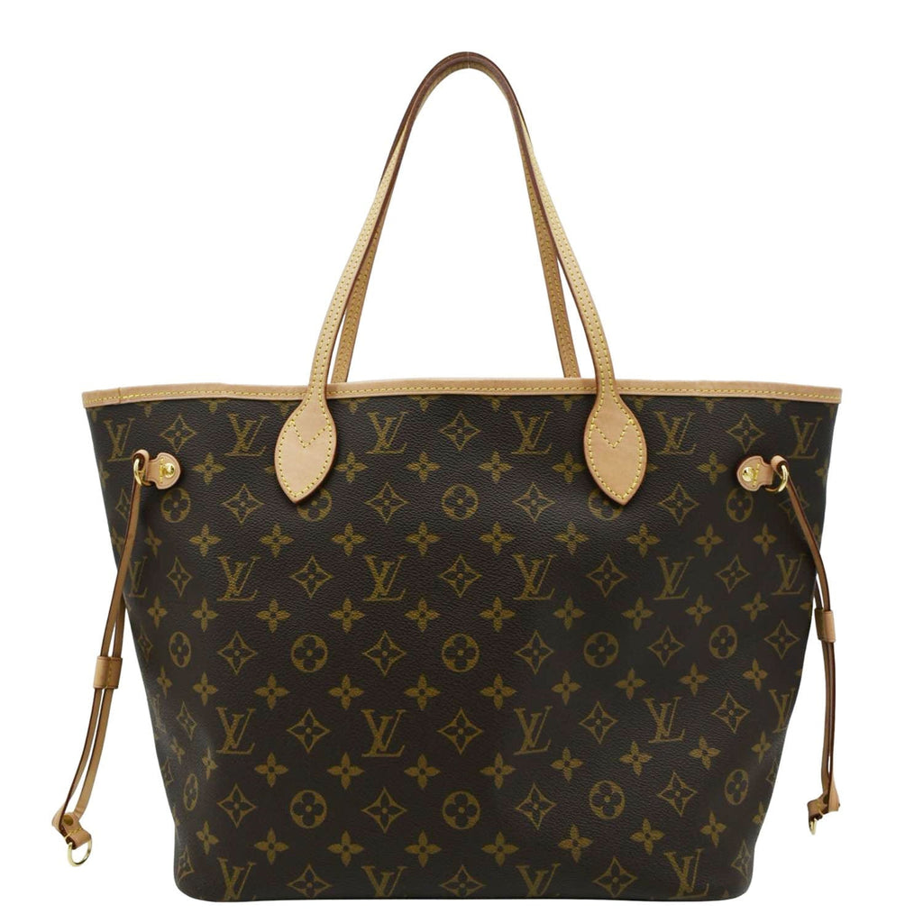 LOUIS VUITTON Neverfull MM Monogram Canvas Tote Bag Brown