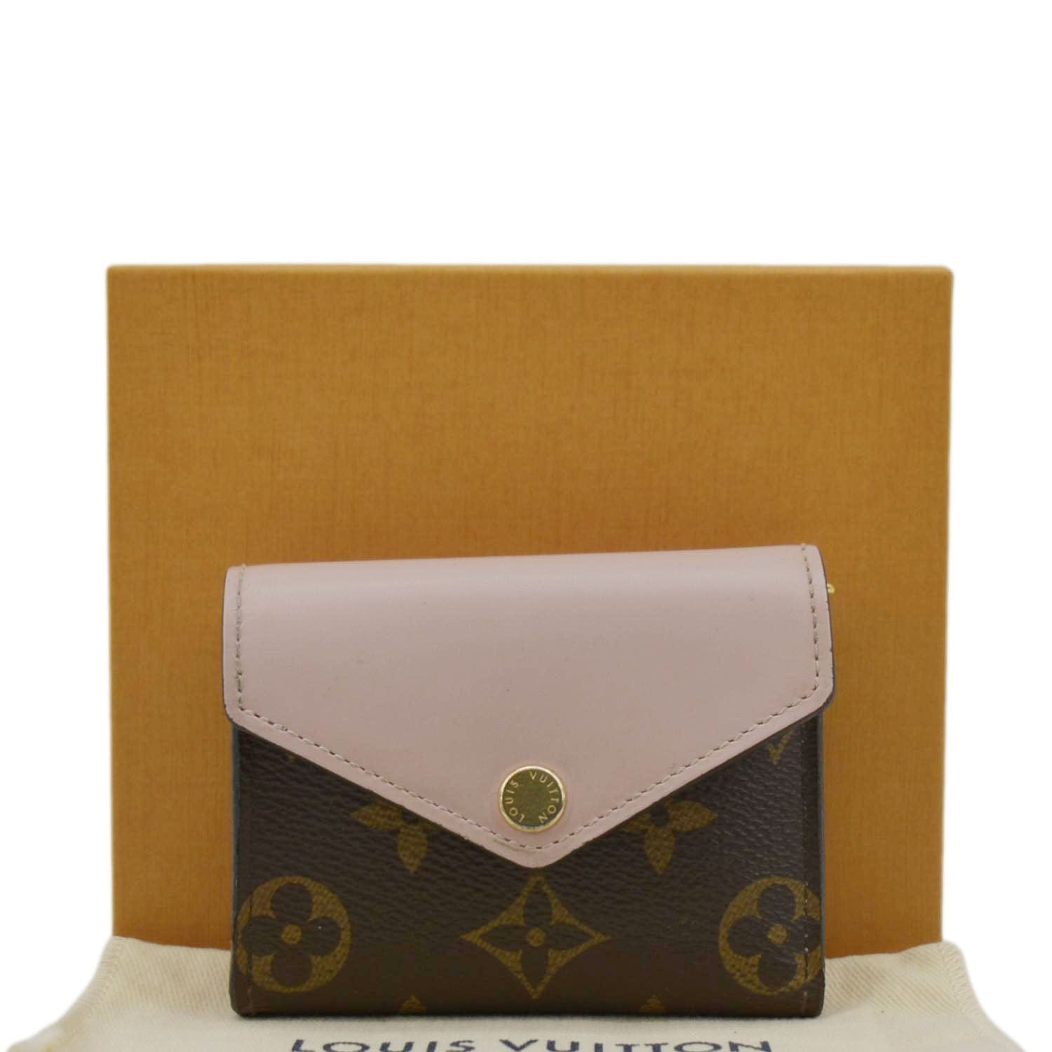 LOUIS VUITTON Zoe Monogram Leather Wallet Rose Ballerine
