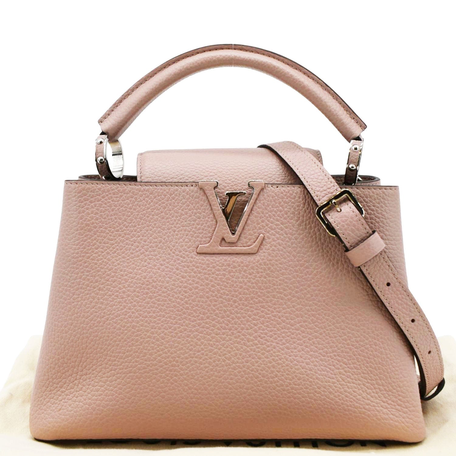 LOUIS VUITTON Capucines BB Taurillon Leather Shoulder Bag Baby Pink