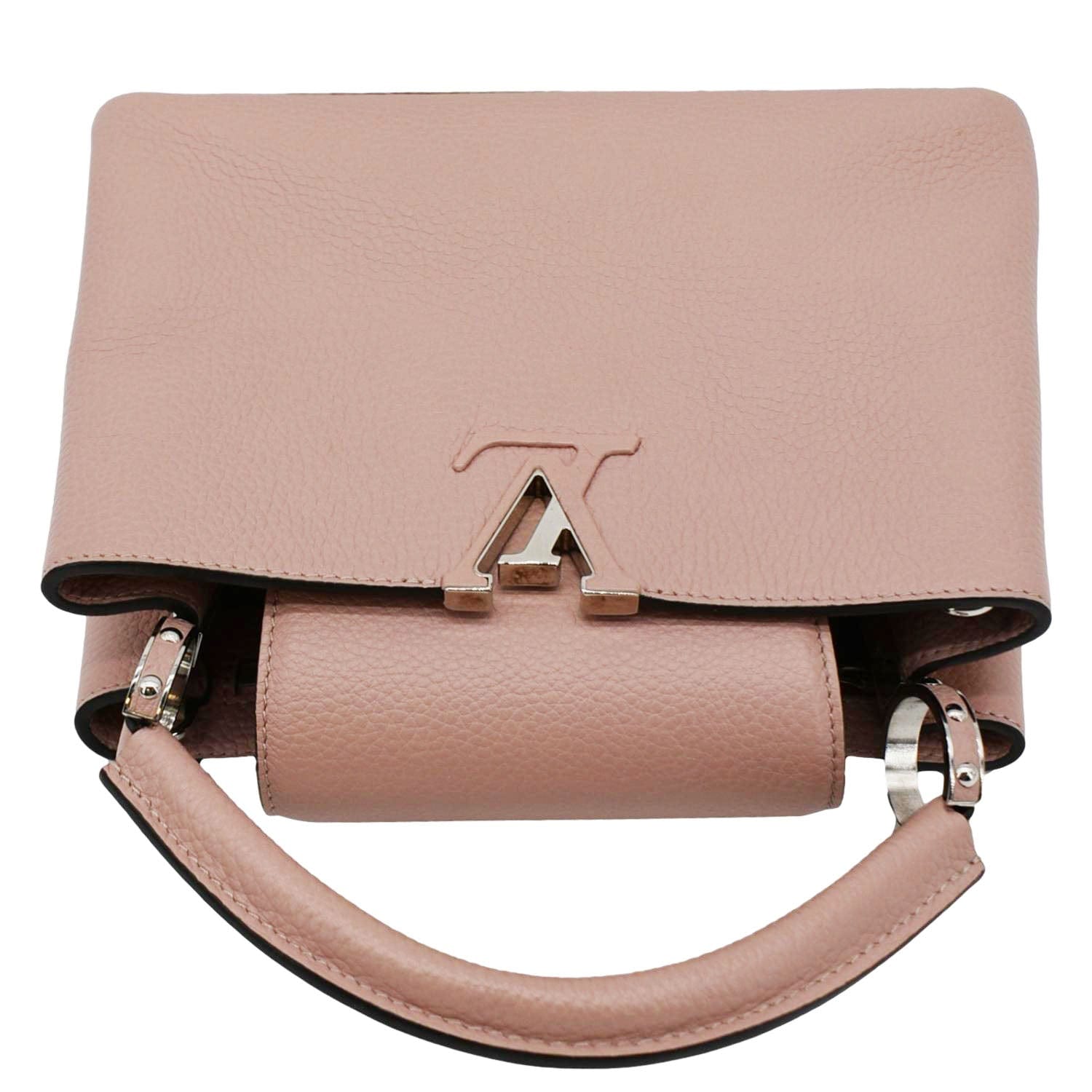 LOUIS VUITTON Capucines BB Taurillon Leather Shoulder Bag Baby Pink