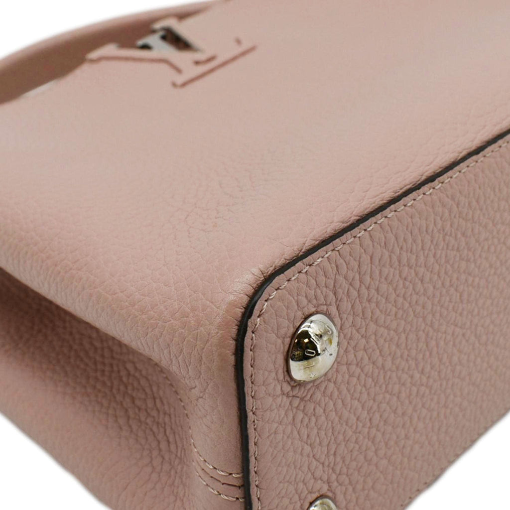 LOUIS VUITTON Capucines BB Taurillon Leather Shoulder Bag Baby Pink
