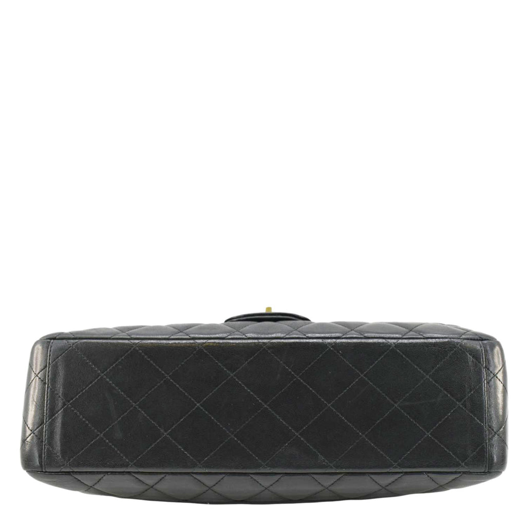 Chanel Maxi Classic Single Flap Quilted Leather Crossbody Bag Black