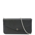 LOUIS VUITTON Felicie Epi Leather Pochette Crossbody Bag Black