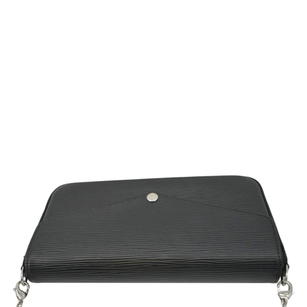 LOUIS VUITTON Felicie Epi Leather Pochette Crossbody Bag Black