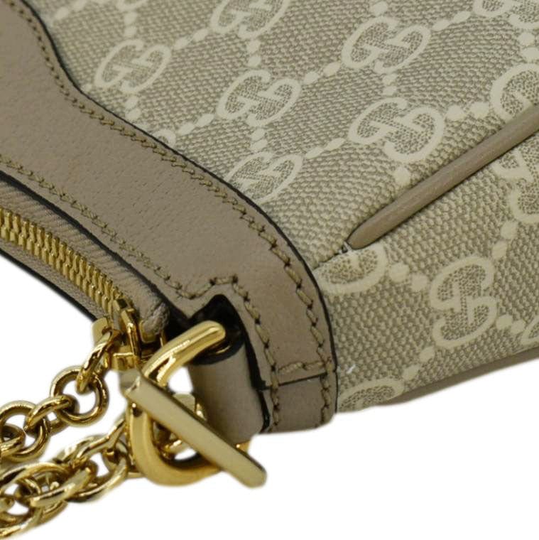 GUCCI Ophidia Web Small Gucci Supreme Canvas Shoulder Bag Beige 735132
