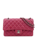 Chanel Classic Double Flap Quilted Leather Shoulder Bag Rose Pink