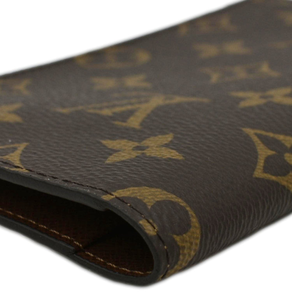LOUIS VUITTON Pocket Agenda Cover Monogram Canvas Bifold Wallet Brown