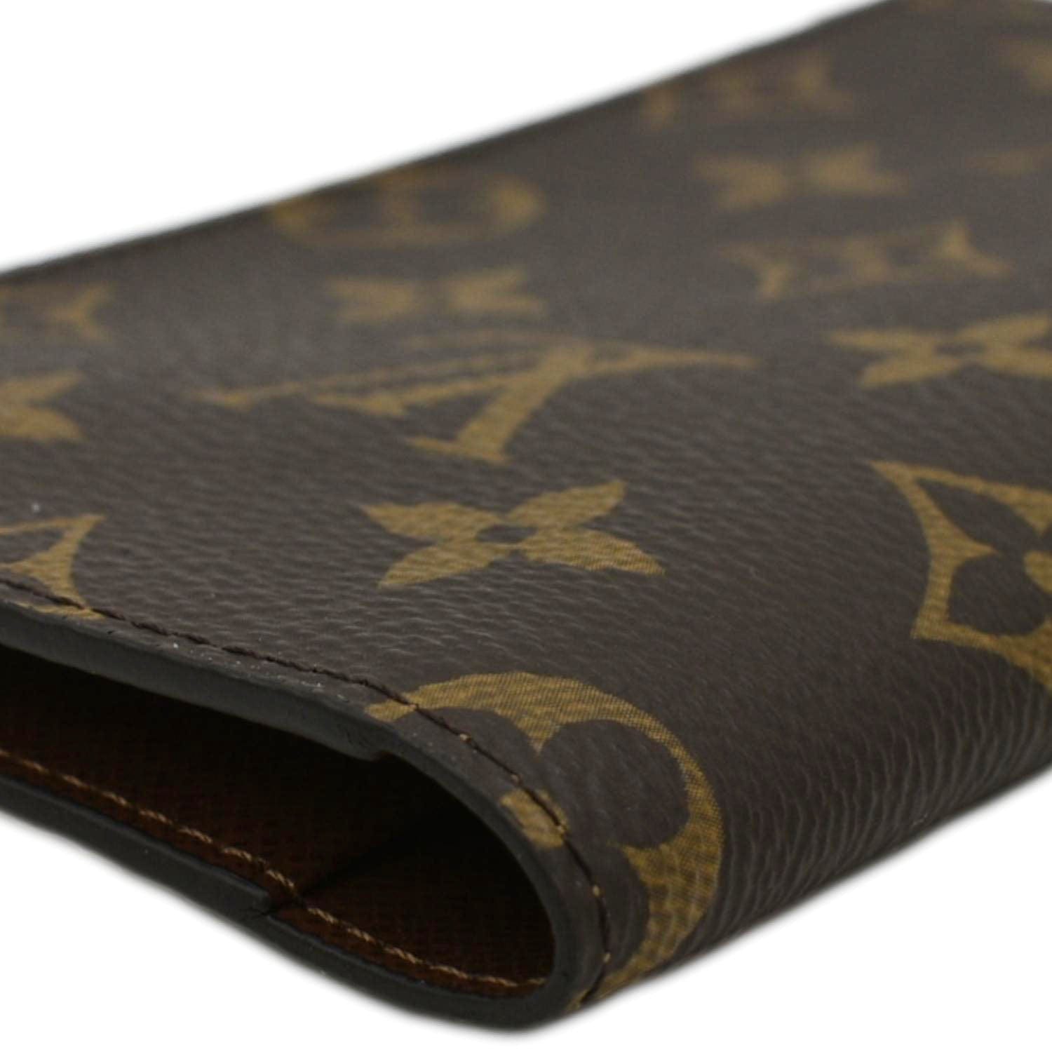 LOUIS VUITTON Pocket Agenda Cover Monogram Canvas Bifold Wallet Brown
