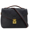 LOUIS VUITTON Metis Pochette Empreinte Leather Crossbody Bag Navy Blue