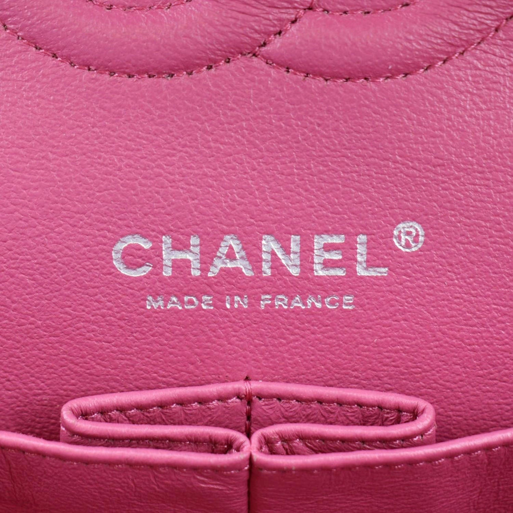 Chanel Classic Double Flap Quilted Leather Shoulder Bag Rose Pink