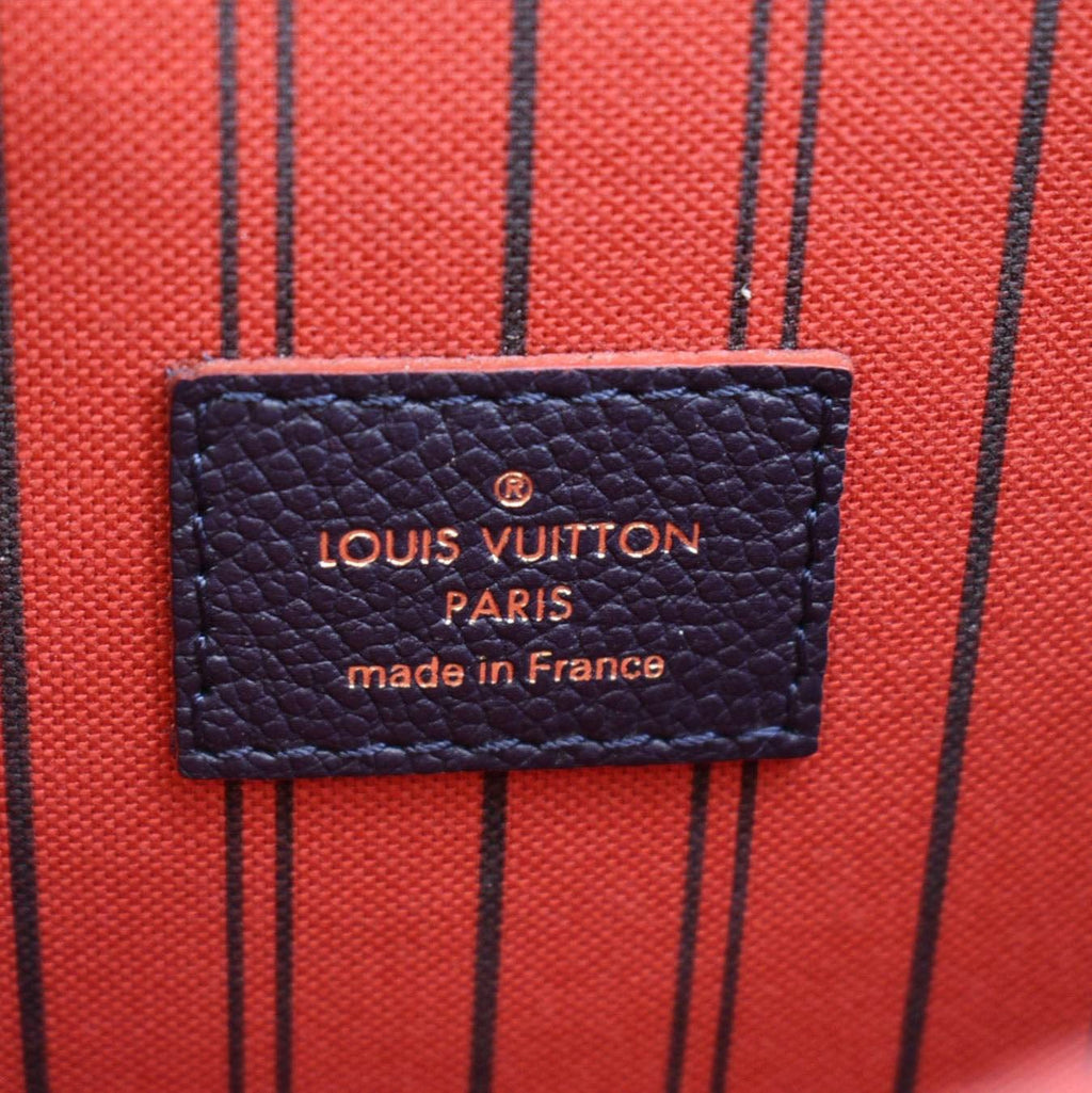 LOUIS VUITTON Metis Pochette Empreinte Leather Crossbody Bag Navy Blue