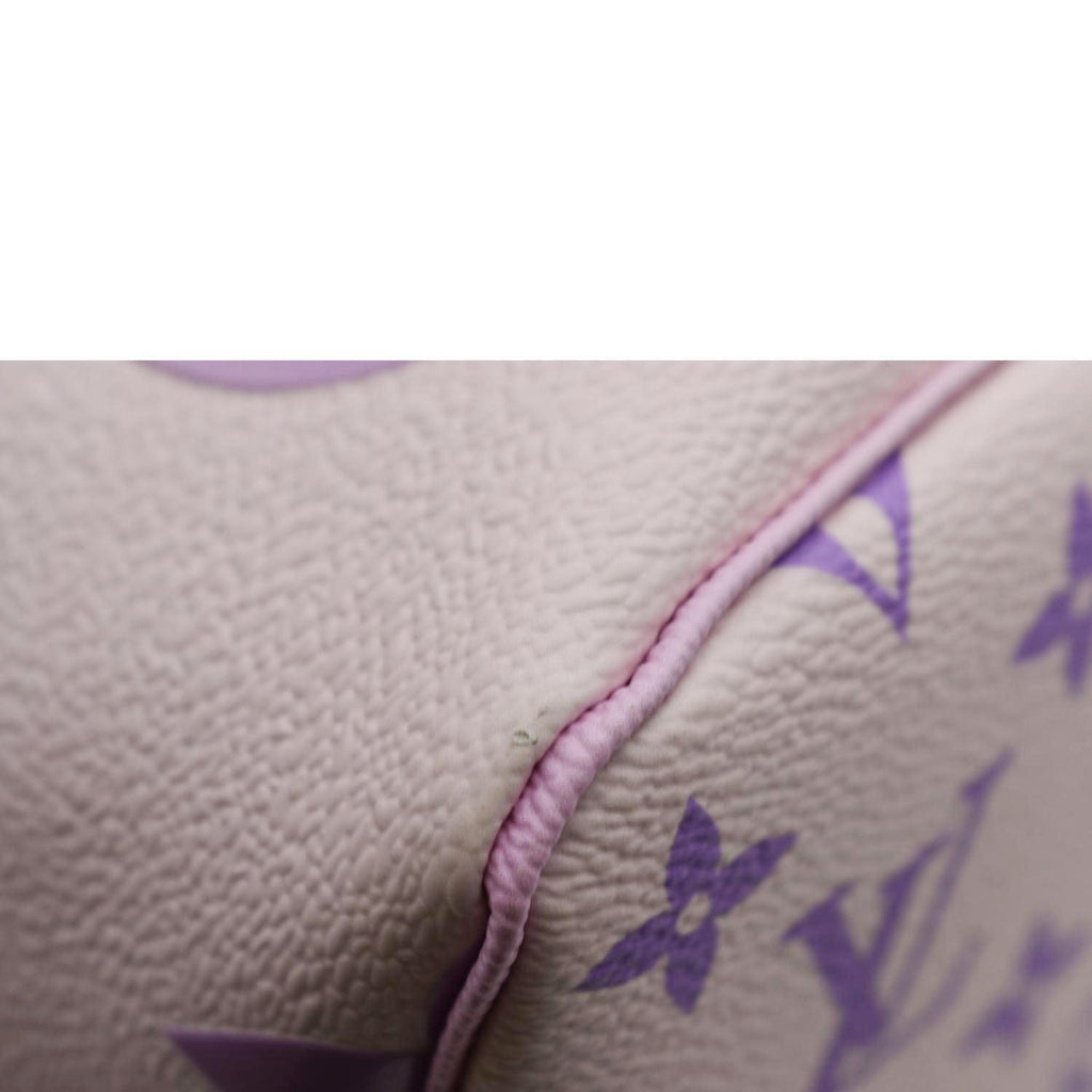 LOUIS VUITTON Neverfull MM Monogram Giant Canvas Tote Bag Sunrise Pastel