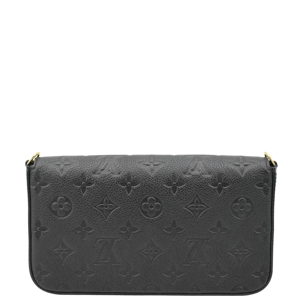 LOUIS VUITTON Felicie Monogram Empreinte Pochette Shoulder Bag Black
