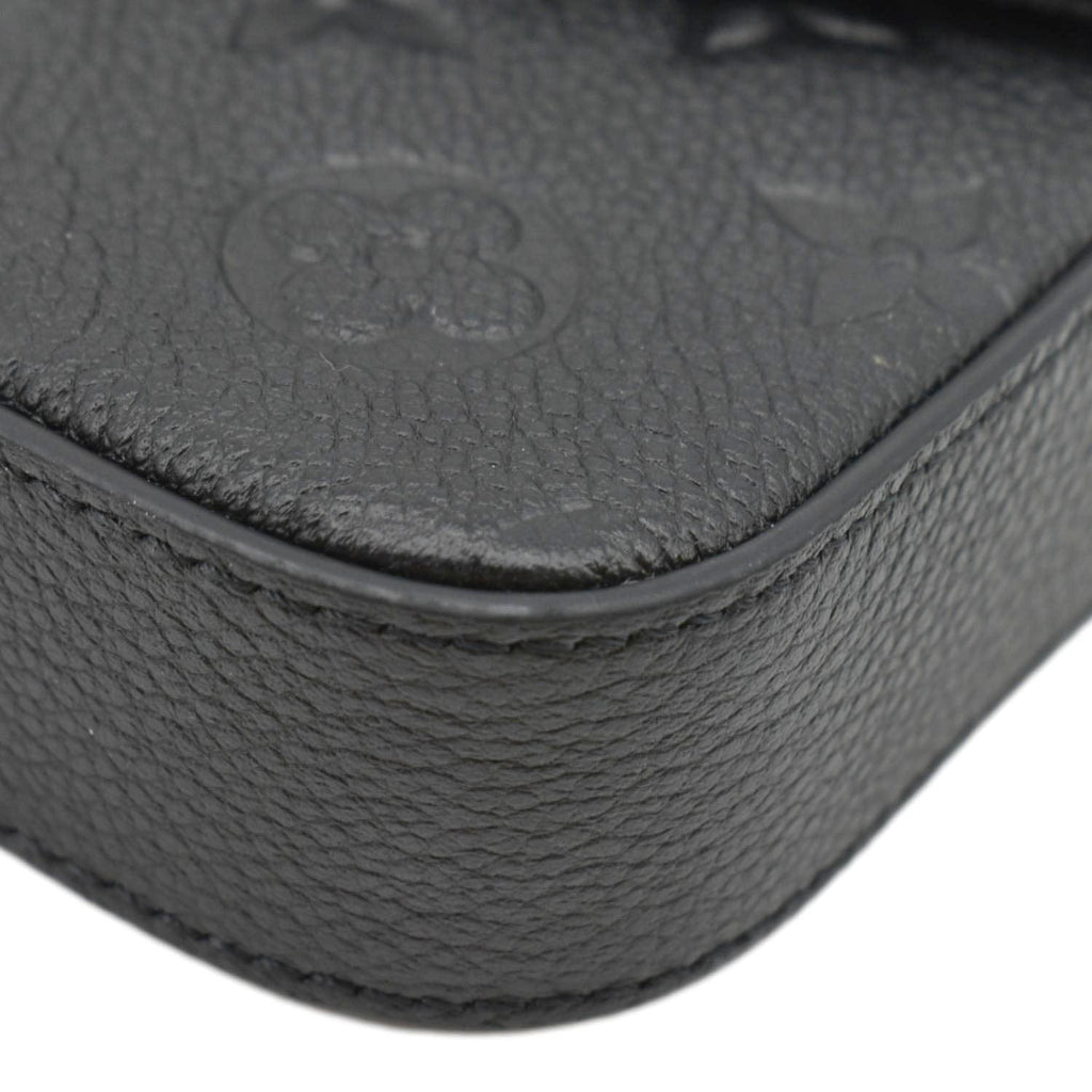 LOUIS VUITTON Felicie Monogram Empreinte Pochette Shoulder Bag Black