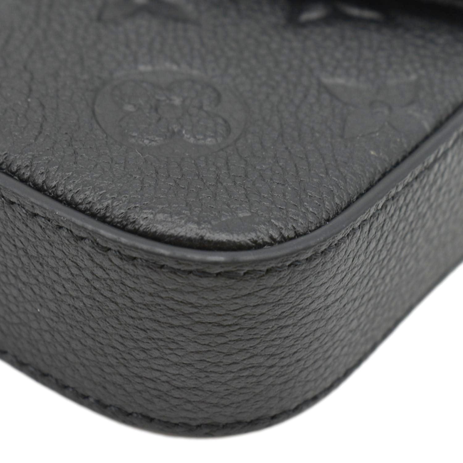LOUIS VUITTON Felicie Monogram Empreinte Pochette Shoulder Bag Black