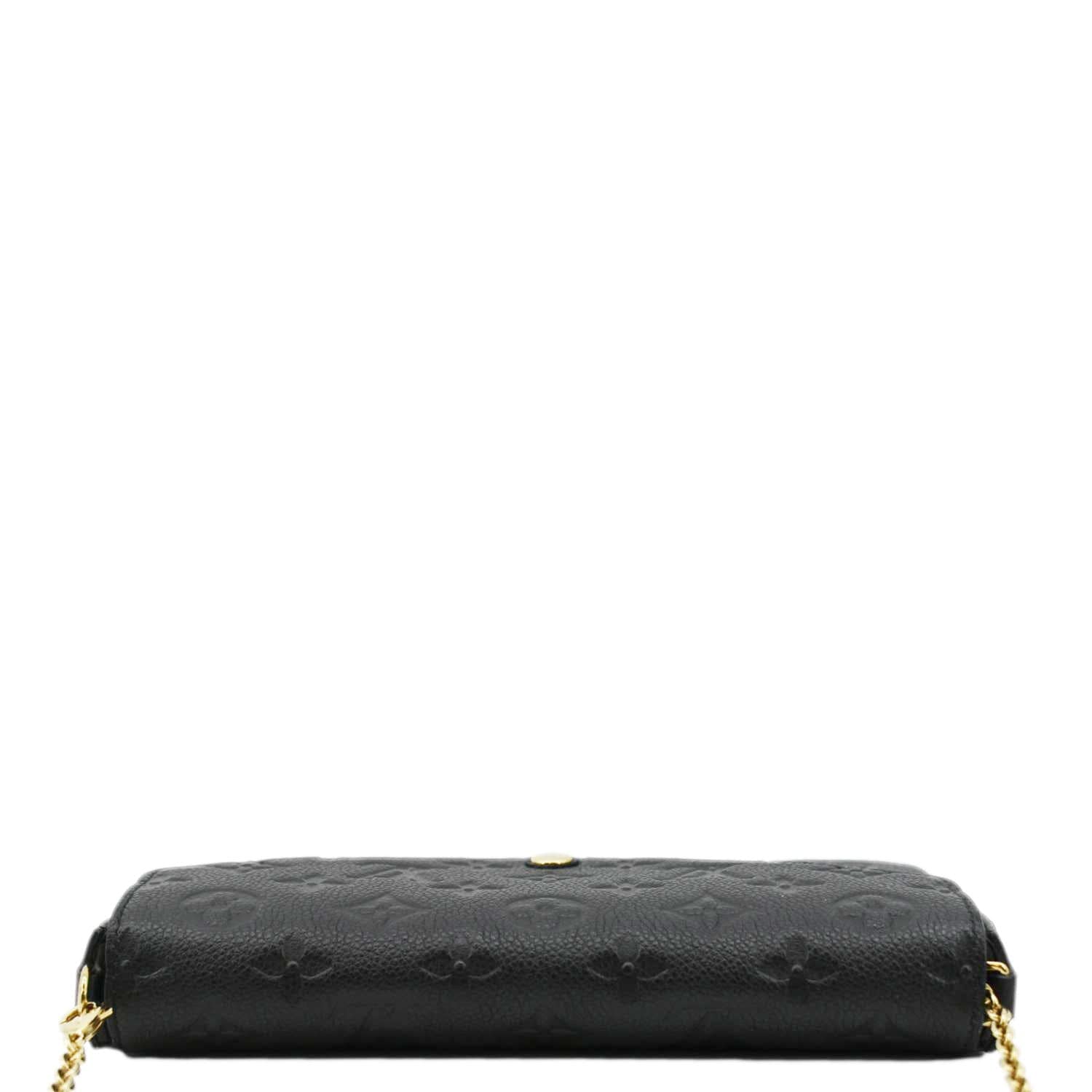 LOUIS VUITTON Felicie Monogram Empreinte Pochette Shoulder Bag Black