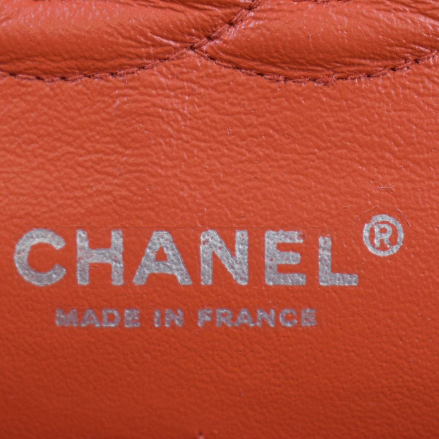 Chanel Classic Double Flap Quilted Patent Leather Shoulder Bag Red
