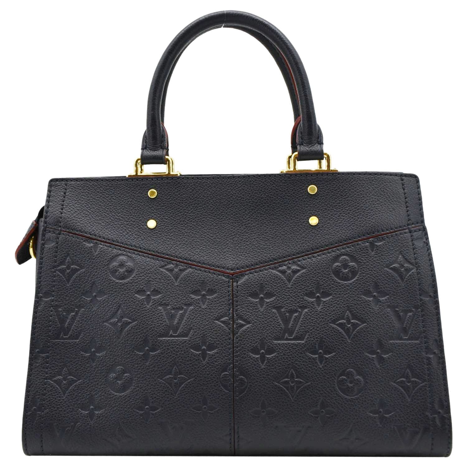 LOUIS VUITTON Sully PM Monogram Empreinte Leather Shoulder Bag Navy Blue