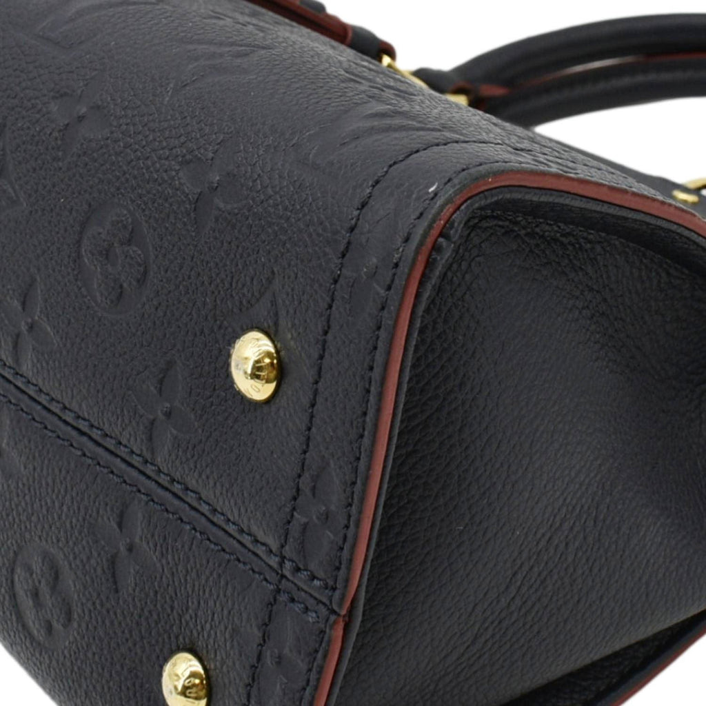 LOUIS VUITTON Sully PM Monogram Empreinte Leather Shoulder Bag Navy Blue