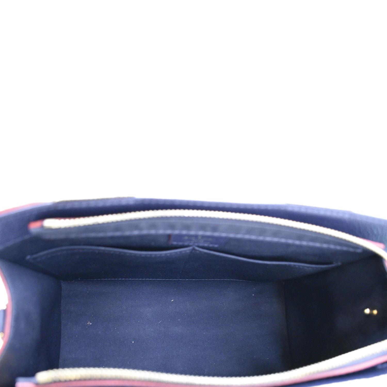 LOUIS VUITTON Sully PM Monogram Empreinte Leather Shoulder Bag Navy Blue