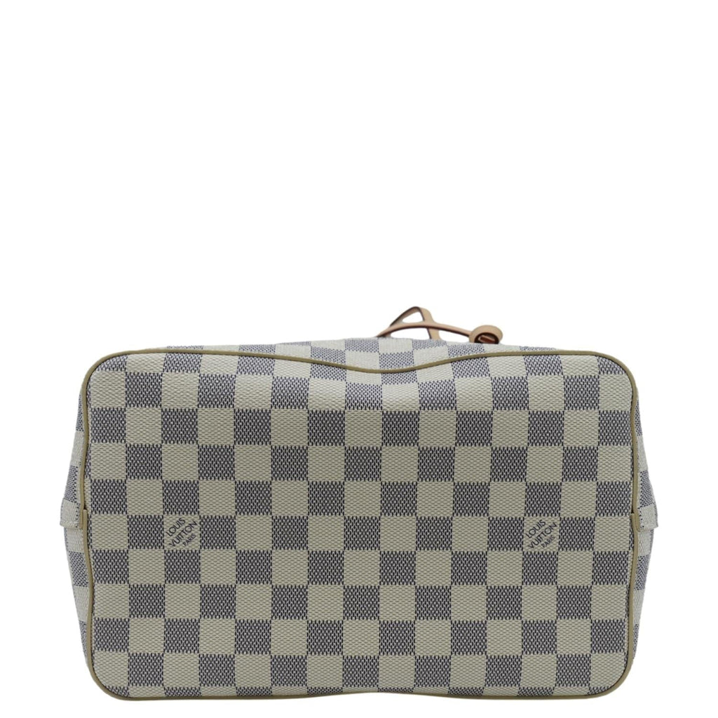 LOUIS VUITTON Neonoe Braided Handle Damier Azur Crossbody Bag White