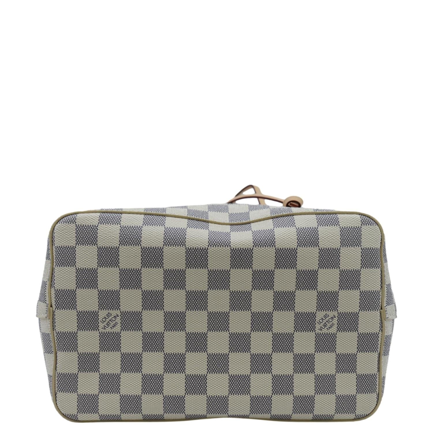 LOUIS VUITTON Neonoe Braided Handle Damier Azur Crossbody Bag White