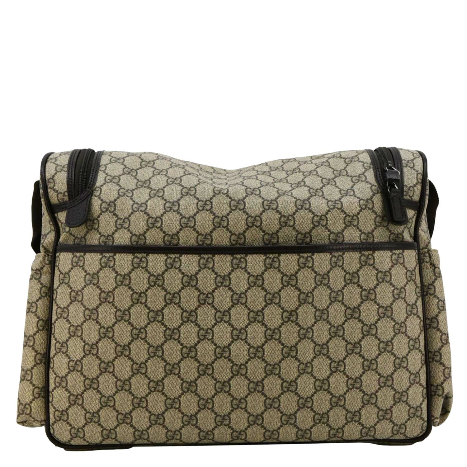 GUCCI Diaper Gucci Supreme Monogram Canvas Shoulder Bag Beige 123326