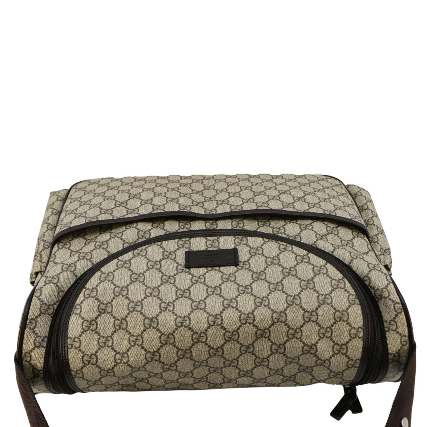 GUCCI Diaper Gucci Supreme Monogram Canvas Shoulder Bag Beige 123326