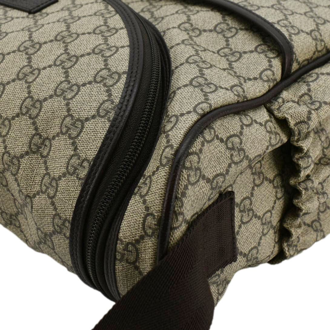 GUCCI Diaper Gucci Supreme Monogram Canvas Shoulder Bag Beige 123326