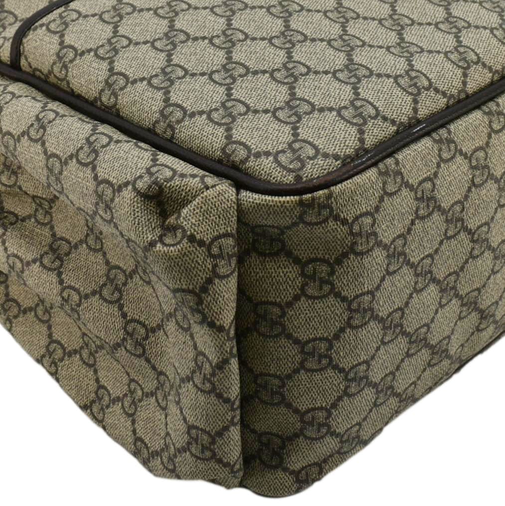 GUCCI Diaper Gucci Supreme Monogram Canvas Shoulder Bag Beige 123326