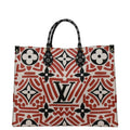 LOUIS VUITTON Onthego GM Crafty Monogram Giant Canvas Shoulder Bag Red