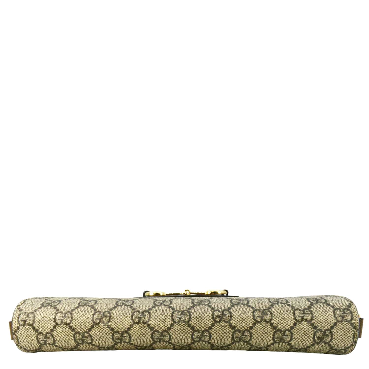 GUCCI Horsebit 1955 Small Gucci Supreme Canvas Shoulder Bag Beige 677286