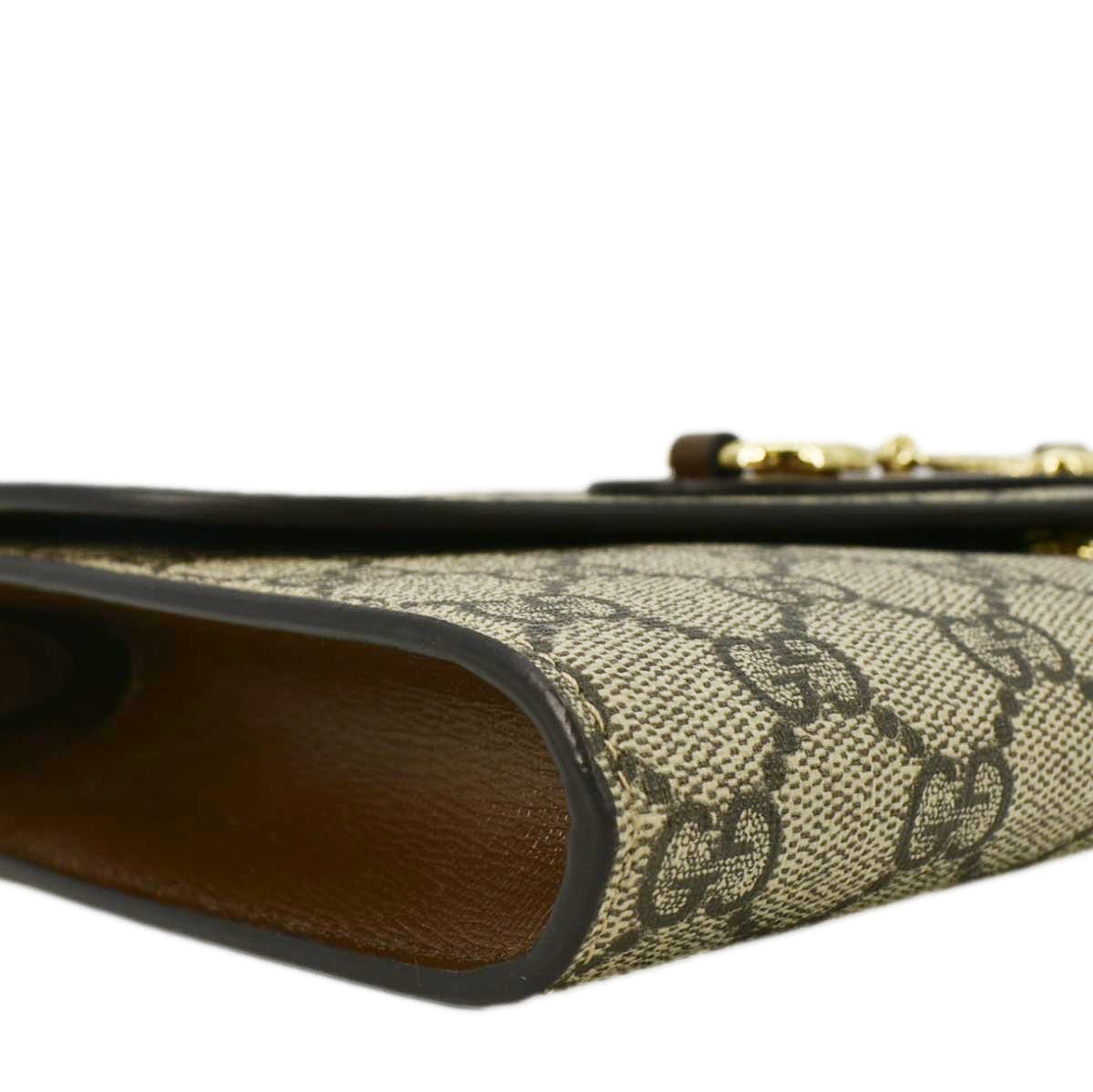 GUCCI Horsebit 1955 Small Gucci Supreme Canvas Shoulder Bag Beige 677286